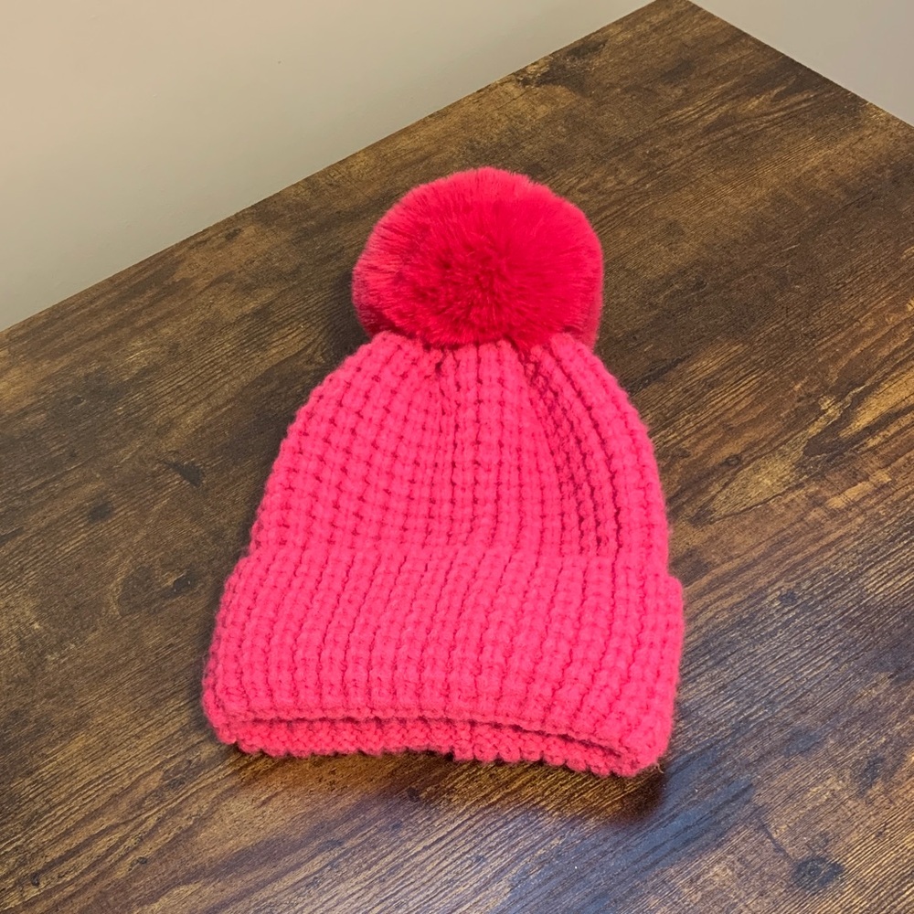 Norla Canada Women’s Cozy Pink Knit Pom-Pom Hat Alpaca Wool Blend
